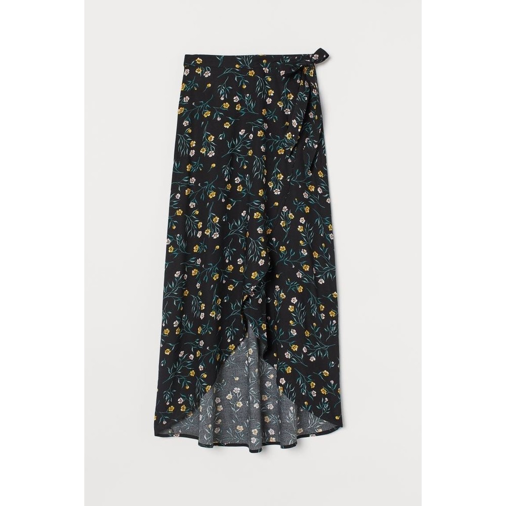 H&M Wrapover Floral midi Skirt